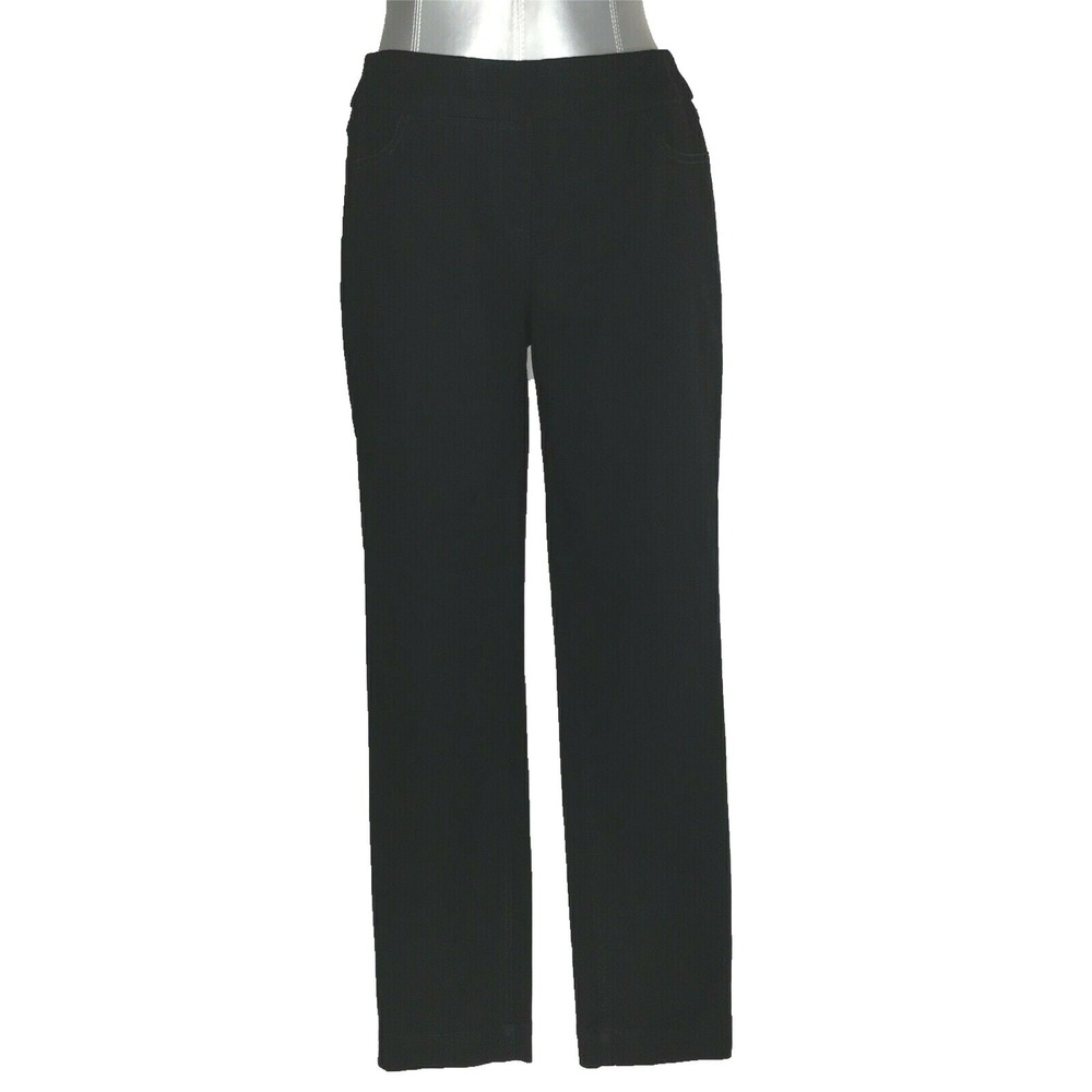 Soft Surroundings Pants SMALL PETITE Black Stretch Pull On Legging‎ Business